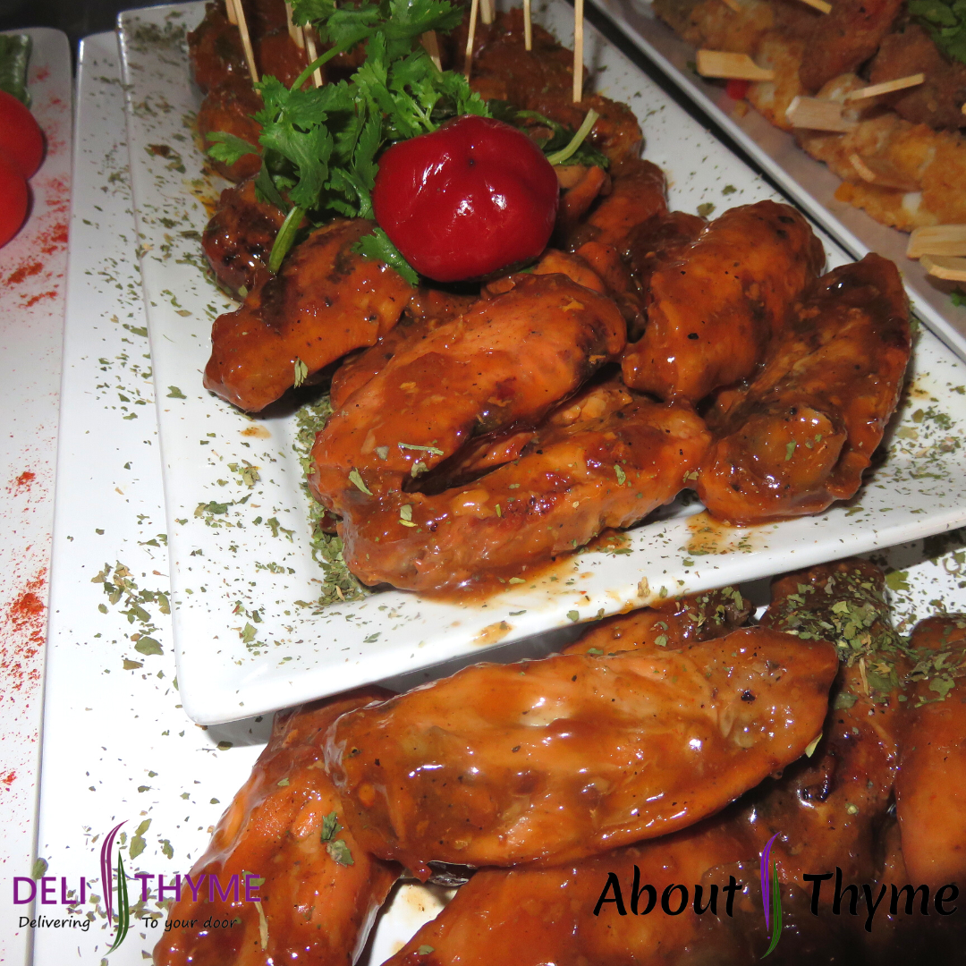 Rib and chicken platter